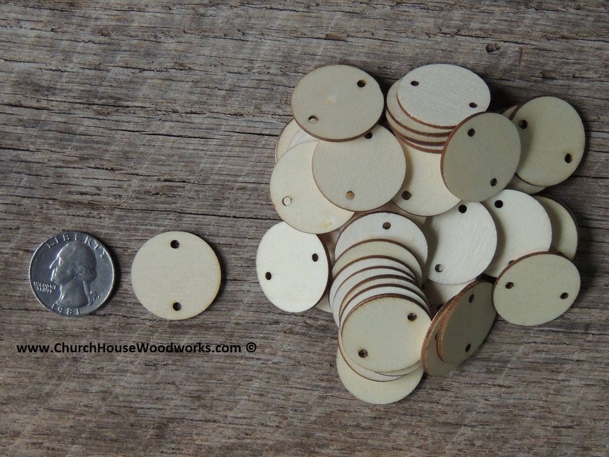 500 Pieces Unfinished Wood Circles 1 Inch Wood Circles for Crafts Small  Round