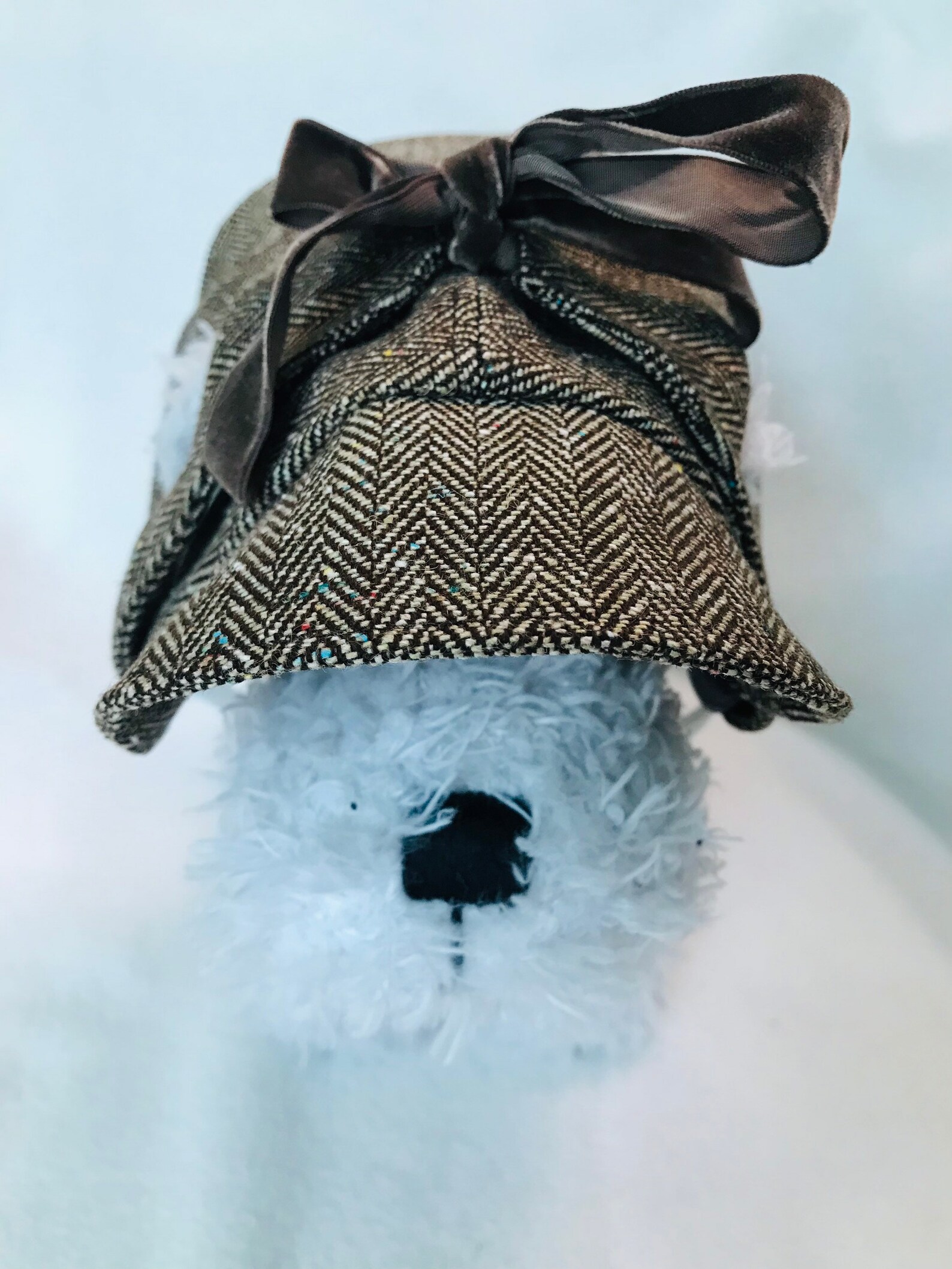 Tweed deerstalker hat with ear holes for medium large Etsy