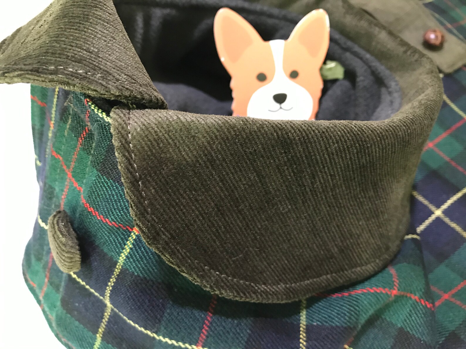 coat Dog winter clothes Collared dog coat Green tartan Etsy