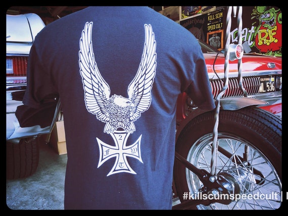 GREAT AMERICAN BOBBER Sleeveless Denim Shirt Biker Cut Vest Chopper FTW Bikes