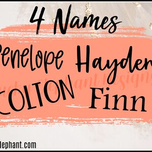 4 Personalized Name Decals - Kid Name Decals - Name Labeling Decals - Name Wall Decals - Personal Kid Stickers - 25 Colors!