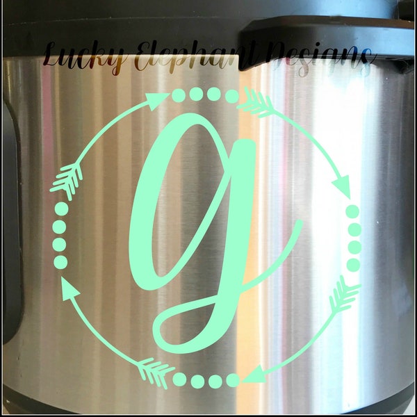 Personalized Instant Pot Decal - Instant Pot Initial Decal - Instant Pot Custom Decal - Instant Pot Decal - Custom Instant Pot Decal