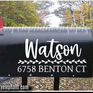 Personalized Mailbox Name Decal - Last Name Mailbox Sticker - Custom Mailbox Name Decal - Name and Address Decal - Mailbox Decal - 25 Colors