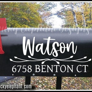 Personalized Mailbox Name Decal - Last Name Mailbox Sticker - Custom Mailbox Name Decal - Name and Address Decal - Mailbox Decal - 25 Colors