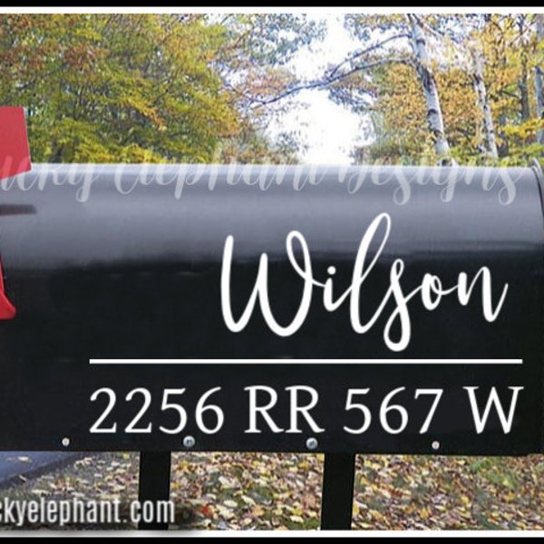 Personalized Mailbox Name Decal - Last Name Mailbox Sticker - Custom Mailbox Name Decal - Name and Address Decal - Mailbox Decal - 25 Colors