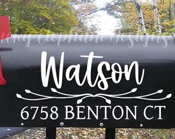 Personalized Mailbox Name Decal - Last Name Mailbox Sticker - Custom Mailbox Name Decal - Name and Address Decal - Mailbox Decal - 25 Colors
