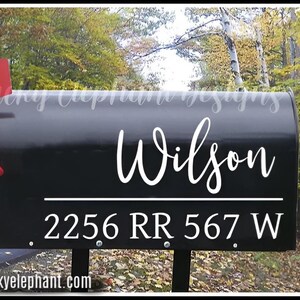Personalized Mailbox Name Decal - Last Name Mailbox Sticker - Custom Mailbox Name Decal - Name and Address Decal - Mailbox Decal - 25 Colors