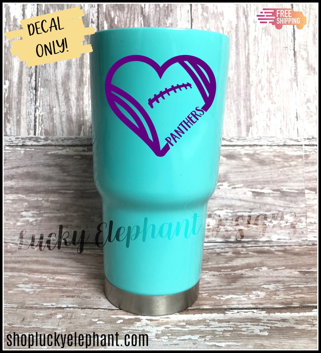 Personalized Football Mom Cup Decal Football Vinyl Decal Etsy