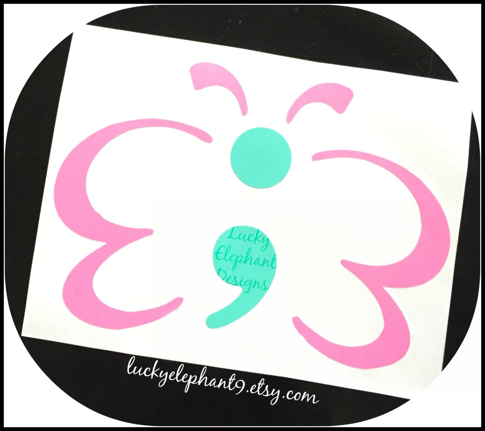 Semicolon Butterfly Decal Semicolon Decal Semicolon - Etsy