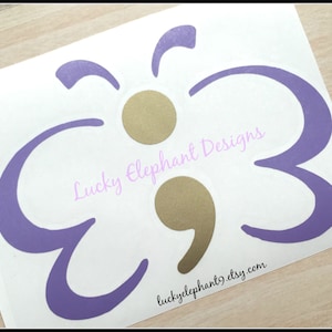 Semicolon Butterfly Decal - Semicolon Decal - Semicolon Butterfly Car Decal - Semicolon Vinyl Decal - Semicolon Butterfly