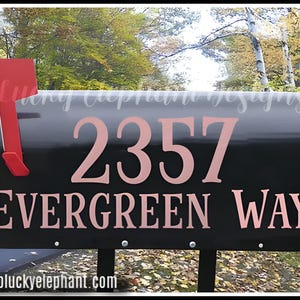 Set of 2 Custom Mailbox Address Decals - Address Mailbox Stickers - Custom Mailbox Decals - House Address Decals - Mailbox Decal - 26 Colors
