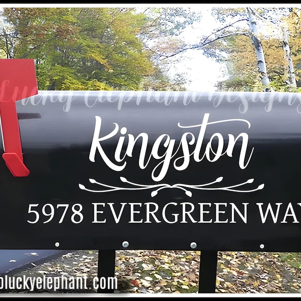 Mailbox Name & Thank You Decal - Last Name Mailbox Sticker - Custom Mailbox Name Decal - Name and Address Decal - Mailbox Decal - 25 Colors