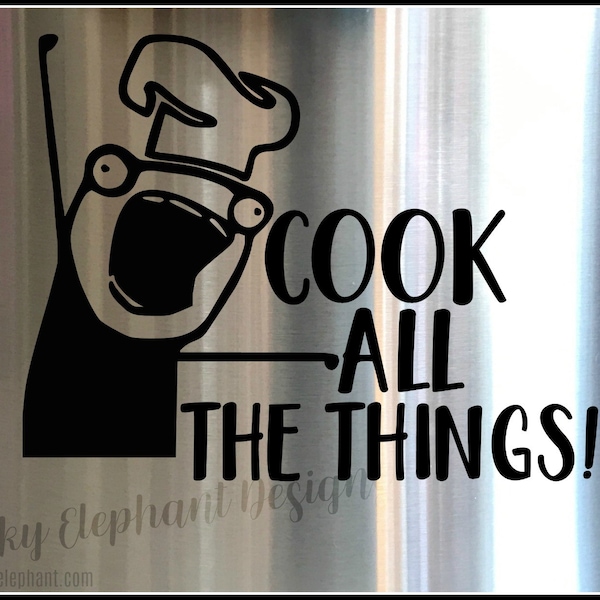 Cook all the Things Instant Pot Decal - Instant Pot Decal - Kitchen Vinyl Decal - Cook all the Things - 25 Colors!