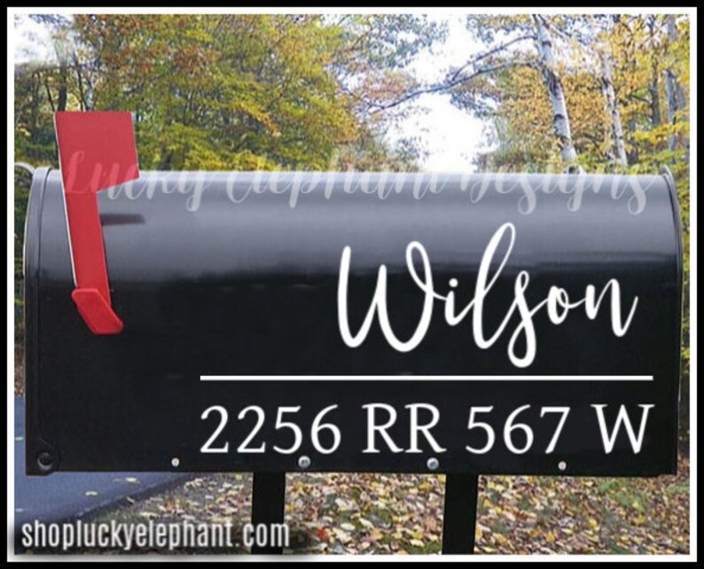 Personalized Mailbox Name Decal Last Name Mailbox Sticker Etsy