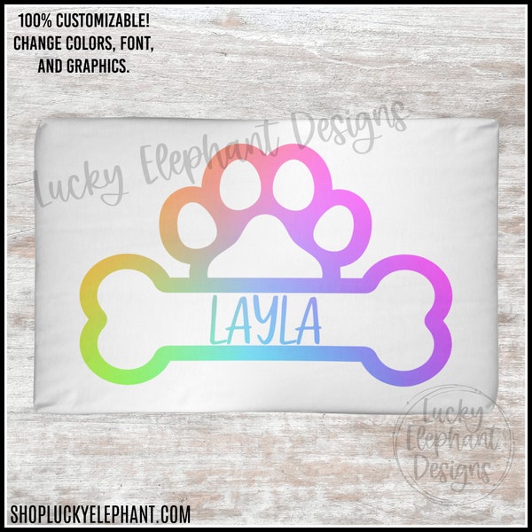 Almohadilla de jaula de perro personalizada - Alfombra acolchada de perro personal - Alfombra acolchada de jaula de perro - Almohadilla de caja de nombre de perro - Almohadilla de caja personalizada - Cama de perro personalizada