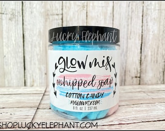 Cotton Candy Whipped Soap - Whipped Fluffy Soap - Cotton Candy Soap - Soft Fluffy Body Soap - Whipped Body Soap - Pink and Blue Whipped Soap