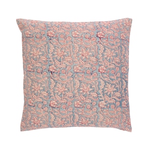 Gardenia Vintage Red and Blue Decorative Pillow Cover