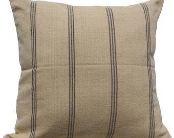 BK Cream/Espresso Handwoven Decorative Pillow Cover