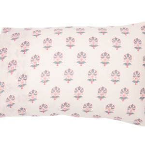 Primrose Pink and Aqua Pillow Shams