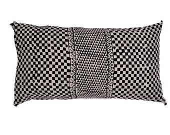 Samburu Charcoal Lumbar Pillow Cover