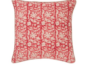 Gardenia Salmon/Clay Decorative Pillow