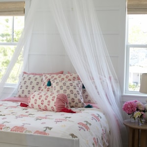 Rainforest Duvet- Handmade duvet - Pink Duvet