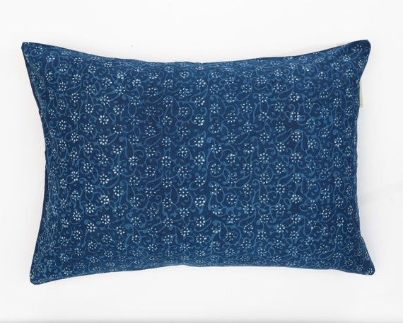 Daisey Indigpillow Sham Blue Pillow Shams - Blue Bedding Sham Daisey Indigpillow Sham Blue Pillow Shams - Blue Bedding Sham