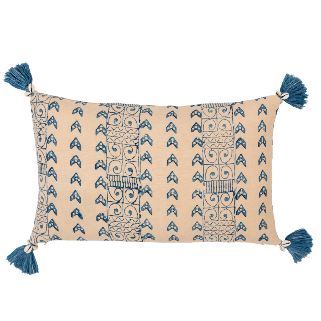 Zambia Blue Petit Lumbar Pillow Cover Etsy