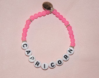 Horoscope Series: "CAPRICORN" -- Stretchy Bead Bracelet (customizable)