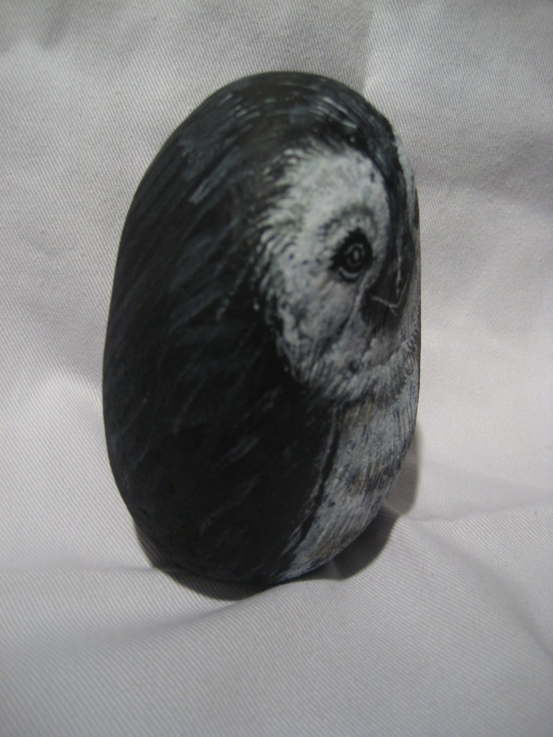 Original Hand Painted Stone / Baby Penguin River Rock with Acrylics for Home / Outdoor Decor Ornament , Paper weight, Kids pet rock on Etsy image 3
