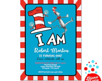 Dr Seuss Cat in the Hat Birthday Invitations Party Favors 4 Packs 40 Total 