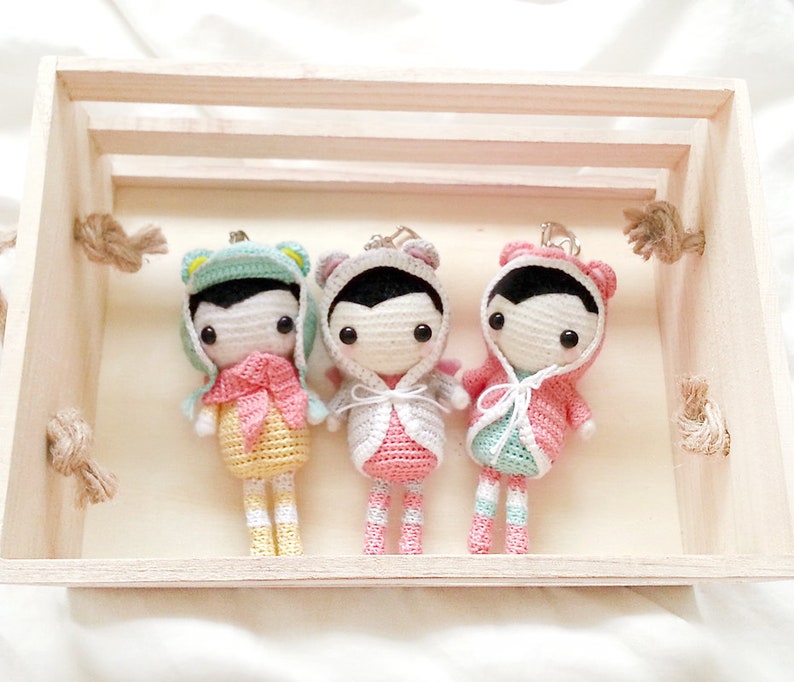 Crochet Amigurumi Doll Cute Keychain Crochet Keychain Doll Etsy
