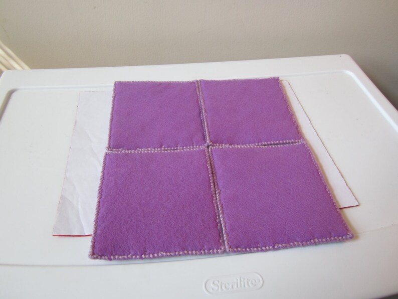 Dark Purple Light Purple Aran Coasters in Plastic Needlepoint. Etsy