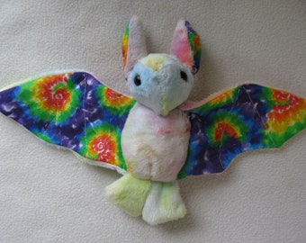 Tye Dye Bat Beanie Plush handmade