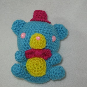 Chibi colorful Freddy amigurumi plush - turquoise