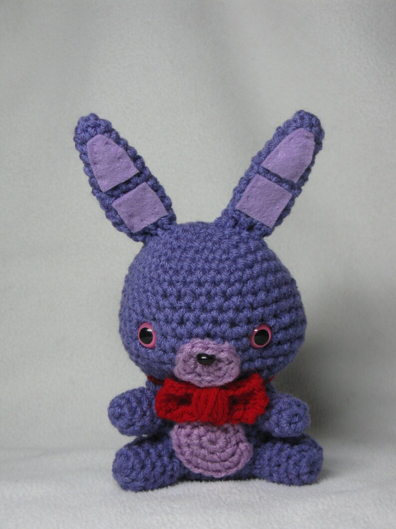 Chibi Bonnie amigurumi plush choose pink or black eyes image 2