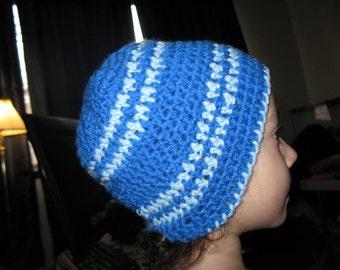 Blue Houndstooth Hat