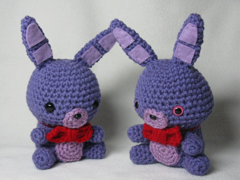 Chibi Bonnie amigurumi plush choose pink or black eyes image 6