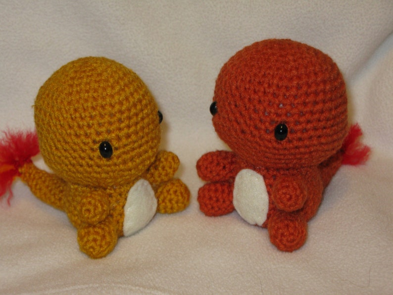 Chibi Charmander OR Shiny Charmander amigurumi plush image 2