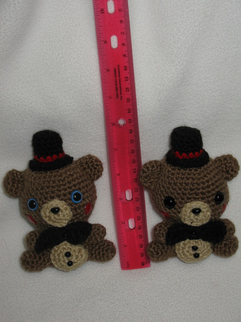 one Chibi Toy Freddy amigurumi plush choose blue OR black eyes image 10