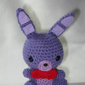 Chibi Bonnie amigurumi plush choose pink or black eyes image 3