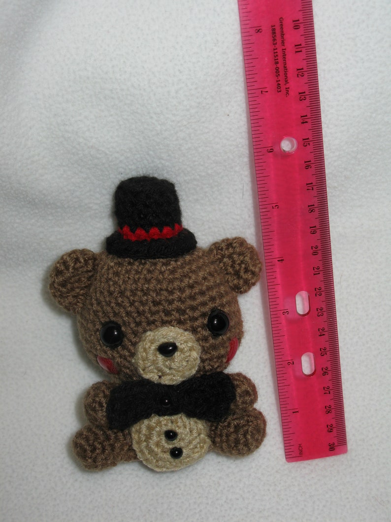 one Chibi Toy Freddy amigurumi plush choose blue OR black eyes image 9