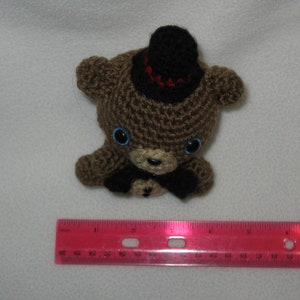 one Chibi Toy Freddy amigurumi plush choose blue OR black eyes image 7