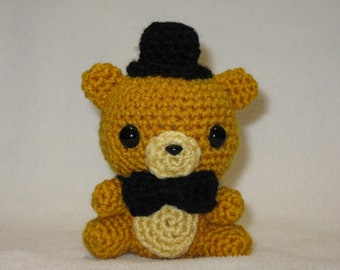 Chibi Golden Freddy amigurumi plush