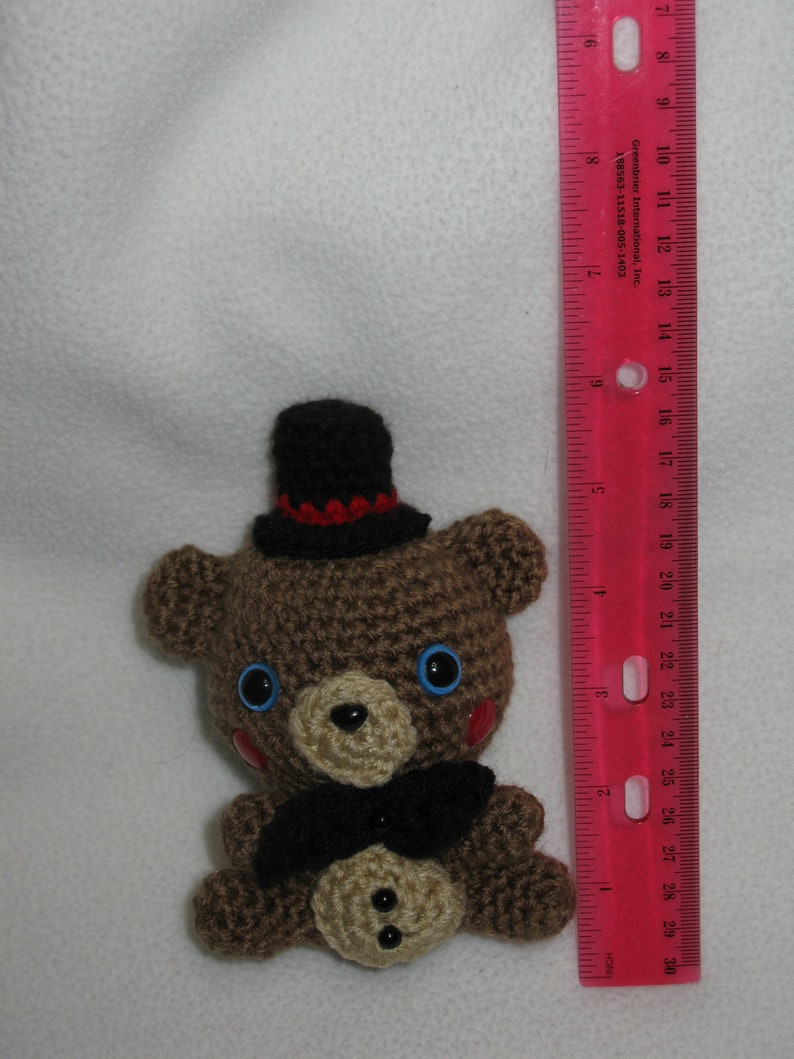 one Chibi Toy Freddy amigurumi plush choose blue OR black eyes image 8