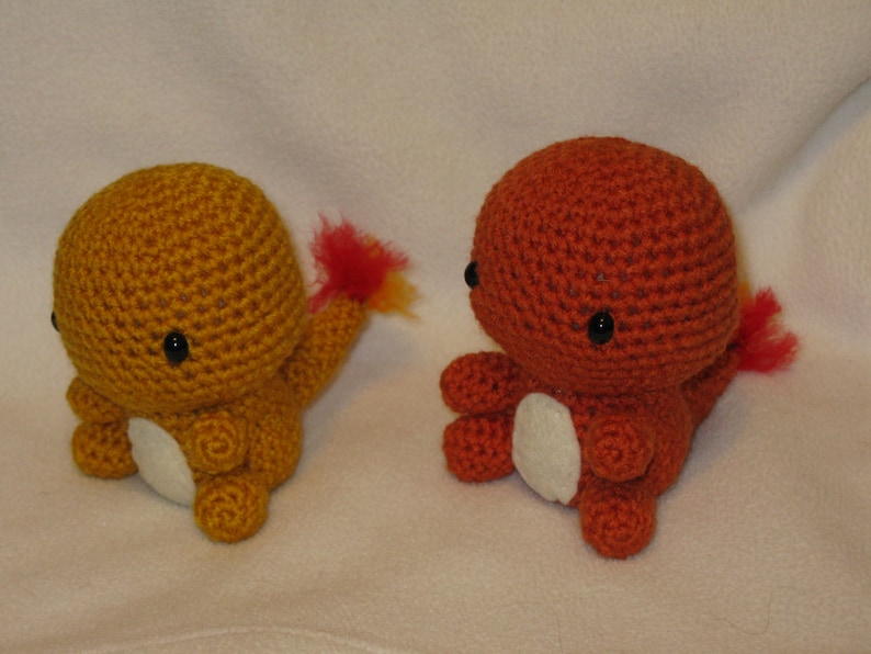 Chibi Charmander OR Shiny Charmander amigurumi plush image 1