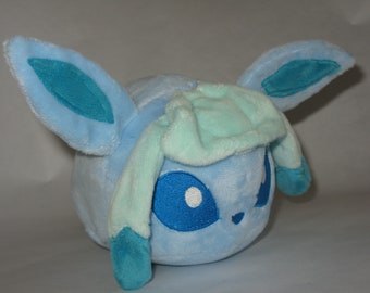 Glaceon blob handmade plush (inverted colors)