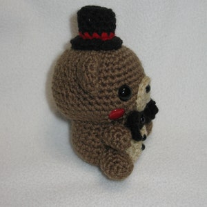 one Chibi Toy Freddy amigurumi plush choose blue OR black eyes image 3