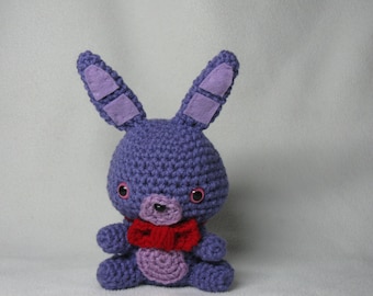 Chibi Bonnie Amigurumi Plüsch - wähle rosa oder schwarze Augen