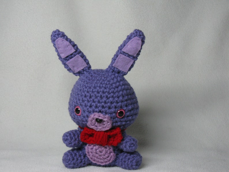 Chibi Bonnie amigurumi plush choose pink or black eyes image 1